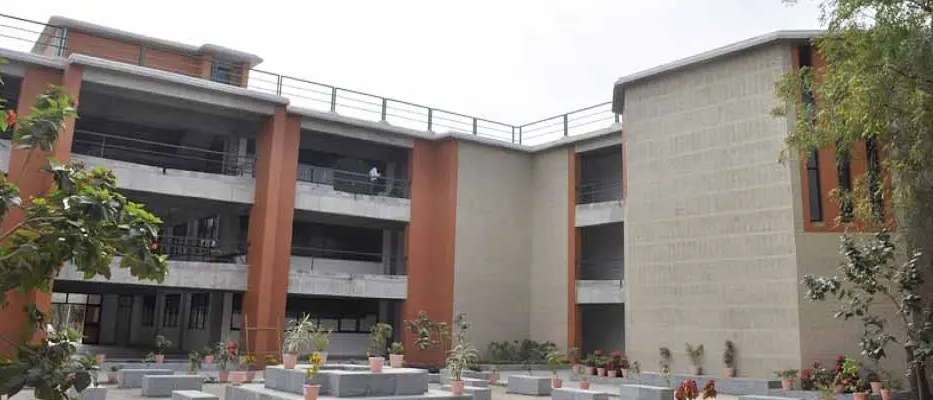 Ganpat University campus courtyard